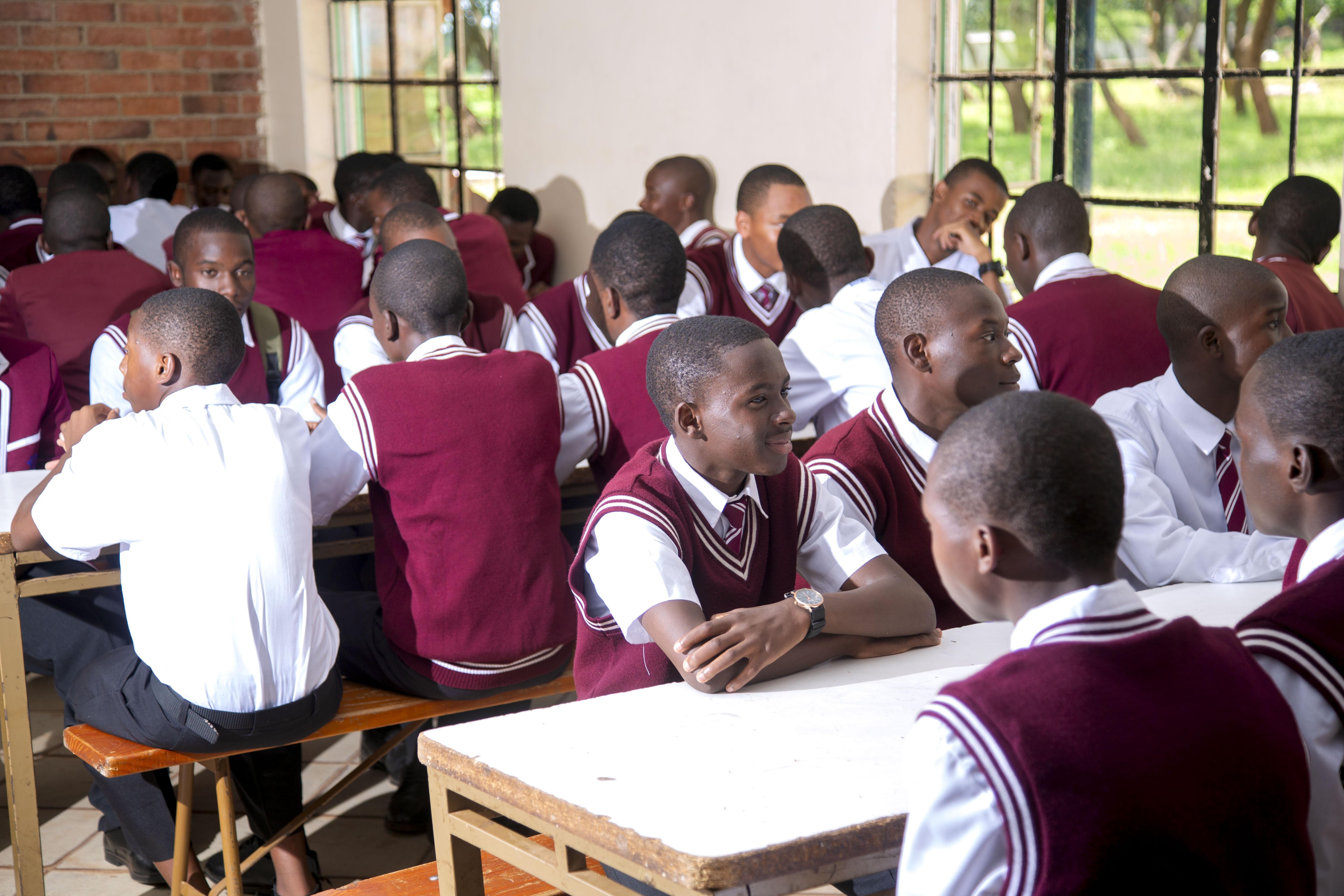 Students in class at Inyathi High School